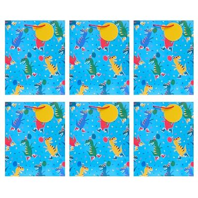 UK Greetings Multipack of 6 Large Gift Bags for Him/Boys Party Dinosaur Design UK Greetings Multipack of 6 Large Gift Bags for Him/Boys Party Dinosaur Design