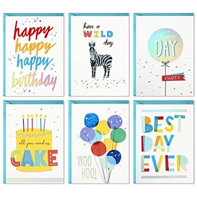 Hallmark Birthday Cards Assortment, 24 Cards with Envelopes (Rainbow Lettering, Best Day Ever) Hallmark Birthday Cards Assortment, 24 Cards with Envelopes (Rainbow Lettering, Best Day Ever)