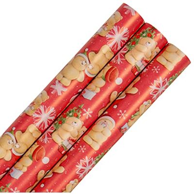 Hallmark Christmas Wrapping Paper Pack 3 Rolls in 1 Cute Festive Design Hallmark Christmas Wrapping Paper Pack 3 Rolls in 1 Cute Festive Design