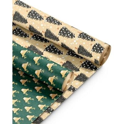 Kraft & Co 2 Pack Christmas Wrapping Paper Roll Recyclable Kraft Paper, Perfect for Holiday Gifts, Arts & Crafts-Wrapping for a Merry Christmas (44.5cm x 25m) (WINTER NEW) (50m total) Kraft & Co 2 Pack Christmas Wrapping Paper Roll Recyclable Kraft Paper, Perfect for Holiday Gifts, Arts & Crafts-Wrapping for a Merry Christmas (44.5cm x 25m) (WINTER NEW) (50m total)
