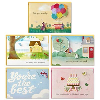 Hallmark Paper Wonder Pop Up Birthday Cards Assortment (5 Cards with Envelopes) Hallmark Paper Wonder Pop Up Birthday Cards Assortment (5 Cards with Envelopes)