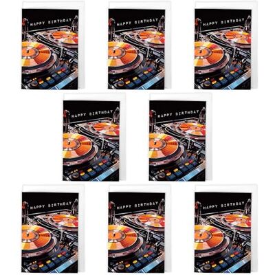 Artery8 DJ Birthday Cards – Pack of 8 A6 Music-Themed Cards with Envelopes – Vibrant Turntable & Mixer Design – Perfect for Music Lovers, Party DJs & Teens – Blank Inside for Message Artery8 DJ Birthday Cards – Pack of 8 A6 Music-Themed Cards with Envelopes – Vibrant Turntable & Mixer Design – Perfect for Music Lovers, Party DJs & Teens – Blank Inside for Message