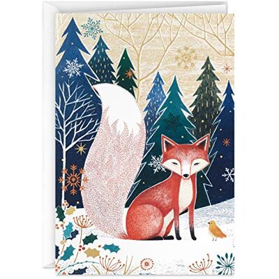 Hallmark UNICEF Boxed Christmas Cards, Folk Art Fox (12 Cards and 13 Envelopes) Hallmark UNICEF Boxed Christmas Cards, Folk Art Fox (12 Cards and 13 Envelopes)