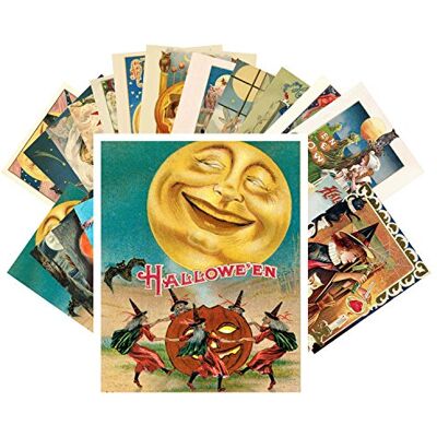 PIXILUV Postcard Pack 24pcs Halloween Pinup Witch Vintage Greeting Cards Reprint PIXILUV Postcard Pack 24pcs Halloween Pinup Witch Vintage Greeting Cards Reprint
