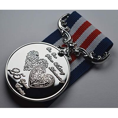 The Commemorative Coin Company 25th Silver Wedding Anniversary Medal for Long/Distinguished Service and Bravery in the Field. Gift/Present Husband/Wife/Partner The Commemorative Coin Company 25th Silver Wedding Anniversary Medal for Long/Distinguished Service and Bravery in the Field. Gift/Present Husband/Wife/Partner