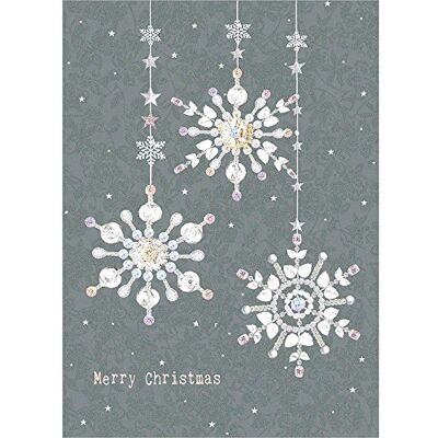 Tree-Free Greetings Holiday Greeting Cards, Grey Snowflake Happy Holidays, Vintage Brown Recycled Paper, Boxed Note Card Set, Pack of 10 (HB93304) Tree-Free Greetings Holiday Greeting Cards, Grey Snowflake Happy Holidays, Vintage Brown Recycled Paper, Boxed Note Card Set, Pack of 10 (HB93304)