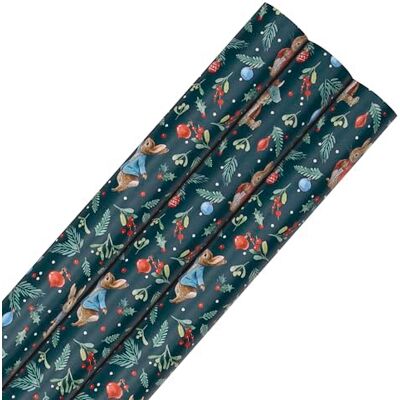 Hallmark 6M Wrapping Paper, Pack of 3, Peter Rabbit, 2M Each, Christmas Hallmark 6M Wrapping Paper, Pack of 3, Peter Rabbit, 2M Each, Christmas