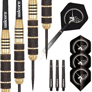 Unicorn Steel Tip Darts Set Core Plus Black Brass Barrels Style 2 21 g Unicorn Steel Tip Darts Set Core Plus Black Brass Barrels Style 2 21 g