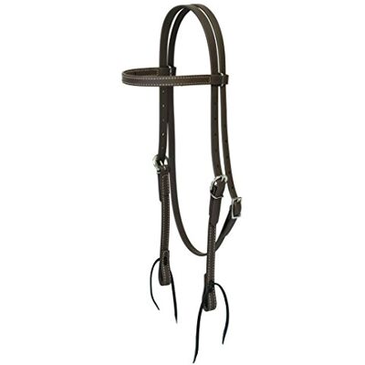 Weaver Leather Brahma Webb Brow Band Headstall, Brown, Horse Weaver Leather Brahma Webb Brow Band Headstall, Brown, Horse