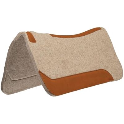 Weaver Equine Weaver Leather Contoured Wool Blend Felt Saddle Pad, 33" x 32", Tan Weaver Equine Weaver Leather Contoured Wool Blend Felt Saddle Pad, 33" x 32", Tan
