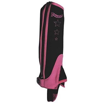 Rhinegold CHILDREN’S HALF CHAPS, Pink, Size L – Synthetic Horse Riding Gaiters with Elasticated Fit, Durable Zip & Sparkly Star Design – Pony & Equestrian Wear Rhinegold CHILDREN’S HALF CHAPS, Pink, Size L – Synthetic Horse Riding Gaiters with Elasticated Fit, Durable Zip & Sparkly Star Design – Pony & Equestrian Wear