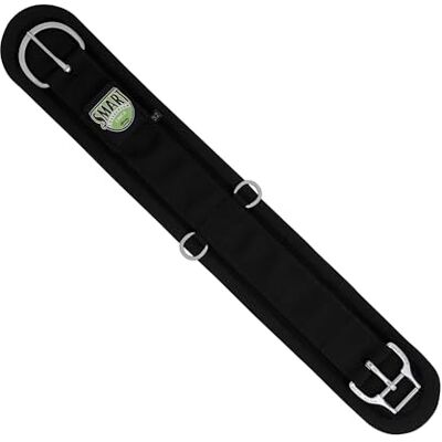 Weaver Leather Weaver Equine Straight Smart Horse Cinch, Anti-Slip Felt Lined Saddle Cinch Girth with Smart Cinch Buckle, Western Horse Riding Supplies, Black Weaver Leather Weaver Equine Straight Smart Horse Cinch, Anti-Slip Felt Lined Saddle Cinch Girth with Smart Cinch Buckle, Western Horse Riding Supplies, Black