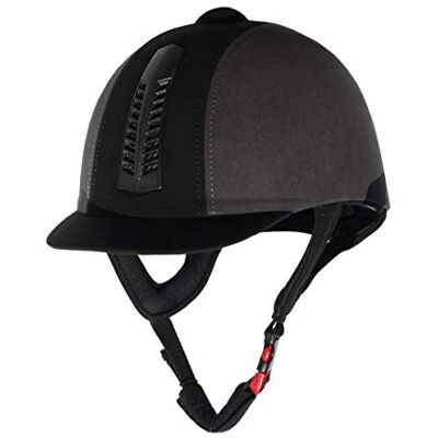 Rhinegold Pro Horse Riding Hat Traditional Finish PAS015 Kitemark 58cm, Black/Grey Rhinegold Pro Horse Riding Hat Traditional Finish PAS015 Kitemark 58cm, Black/Grey