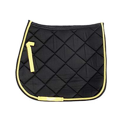 Rhinegold Unisex's 413-C-BLK Elite Carnival Saddle Pad, Black, Cob Rhinegold Unisex's 413-C-BLK Elite Carnival Saddle Pad, Black, Cob