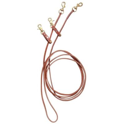 Tough 1 Split Reins with Braided Rawhide and Silver Barrels, Light Oil Tough 1 Split Reins with Braided Rawhide and Silver Barrels, Light Oil