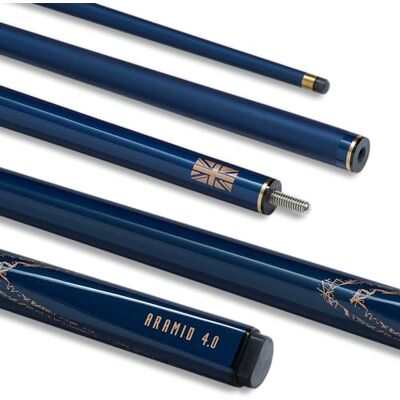 POWERGLIDE Aramid Carbon Low Deflection Snooker Cue 19oz Midnight Blue Rose POWERGLIDE Aramid Carbon Low Deflection Snooker Cue 19oz Midnight Blue Rose