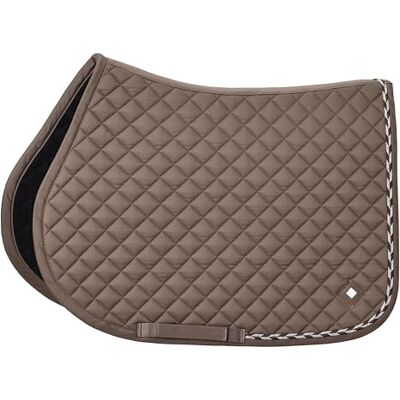Imperial Riding IRH Basic Cotton VS Saddle Cloth with Diamond Quilting, Glitter Piping and Metal Logo, Straw, Full Imperial Riding IRH Basic Cotton VS Saddle Cloth with Diamond Quilting, Glitter Piping and Metal Logo, Straw, Full