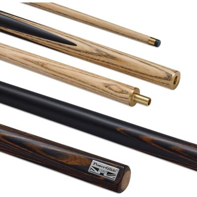 POWERGLIDE Exios 2 Piece Snooker Cue – Ash Shaft, Hand Spliced Butt, Brass Joint, 9.5mm Tip – Performance Cue for Improving & Competitive Players (Rainbow, Black/Grey, Brown & Blue Splice Designs) POWERGLIDE Exios 2 Piece Snooker Cue – Ash Shaft, Hand Spliced Butt, Brass Joint, 9.5mm Tip – Performance Cue for Improving & Competitive Players (Rainbow, Black/Grey, Brown & Blue Splice Designs)