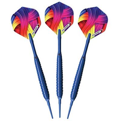 Elkadart Neon Soft Tip Darts with Storage/Travel Case, Blue, 18 Grams Elkadart Neon Soft Tip Darts with Storage/Travel Case, Blue, 18 Grams
