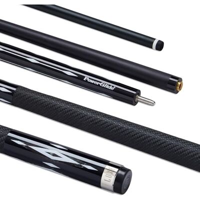 POWERGLIDE Lux Carbon Pool Cue 13mm Super Straight Taper Grip POWERGLIDE Lux Carbon Pool Cue 13mm Super Straight Taper Grip