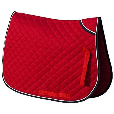 Rhinegold Twin Bound Saddle Cloth Cob Red Rhinegold Twin Bound Saddle Cloth Cob Red
