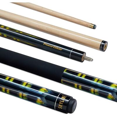 POWERGLIDE Skyline Pool Cue 13mm Maple Shaft Matt Grip POWERGLIDE Skyline Pool Cue 13mm Maple Shaft Matt Grip