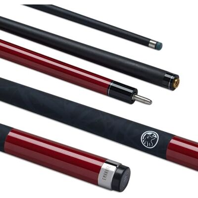 POWERGLIDE Emanate Carbon Pool Cue 10mm Pro Taper Red POWERGLIDE Emanate Carbon Pool Cue 10mm Pro Taper Red