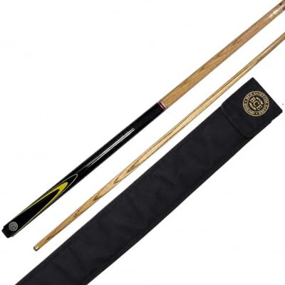 BCE Christophe Lambert English Pool Cue and Case, Black/Natural Wood, 57inch 145 cm Length Cue BCE Christophe Lambert English Pool Cue and Case, Black/Natural Wood, 57inch 145 cm Length Cue
