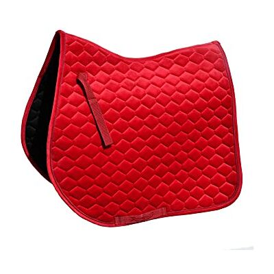 Rhinegold Velvet Hexagon GP Saddle Pad-Cob-Rose Red Rhinegold Velvet Hexagon GP Saddle Pad-Cob-Rose Red
