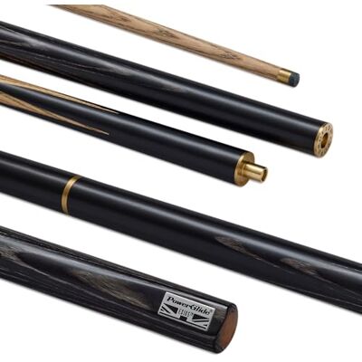 POWERGLIDE Exios 3/4 Jointed Snooker Cue – Ash Shaft, Hand Spliced Butt, Brass Joint, 9.5mm Tip – Performance Cue for Improving & League Players (Rainbow, Black/Grey, Brown & Blue Splice Designs) POWERGLIDE Exios 3/4 Jointed Snooker Cue – Ash Shaft, Hand Spliced Butt, Brass Joint, 9.5mm Tip – Performance Cue for Improving & League Players (Rainbow, Black/Grey, Brown & Blue Splice Designs)