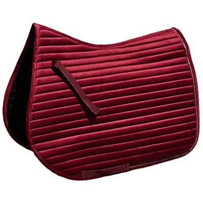 Rhinegold Diamante Channel Quilt GP Saddle Pad-Cob-Bordeaux Rhinegold Diamante Channel Quilt GP Saddle Pad-Cob-Bordeaux