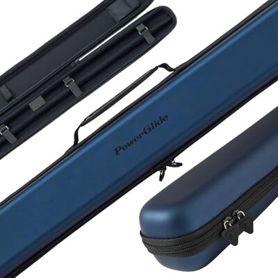 POWERGLIDE Snooker Pool or Billiard Cue Case Svartur Modern Design Soft Touch EVA Handle & Shoulder Strap Protective Foam Interior Accessory Pockets to Fit 2-Piece Cue POWERGLIDE Snooker Pool or Billiard Cue Case Svartur Modern Design Soft Touch EVA Handle & Shoulder Strap Protective Foam Interior Accessory Pockets to Fit 2-Piece Cue