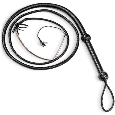 LB'S WHIP Indiana Jones Style Bull Whip 6 Foot 8 Plaits Real Cow Hide Leather Bullwhip Black LB'S WHIP Indiana Jones Style Bull Whip 6 Foot 8 Plaits Real Cow Hide Leather Bullwhip Black