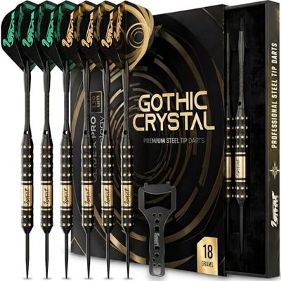 IgnatGames Premium Steel Tip Darts – 3/6/12 Pack Brass Barrels with Aluminum Shafts, 16 GlideXPro Flight Set, Tool Kit & Giftable Case IgnatGames Premium Steel Tip Darts – 3/6/12 Pack Brass Barrels with Aluminum Shafts, 16 GlideXPro Flight Set, Tool Kit & Giftable Case