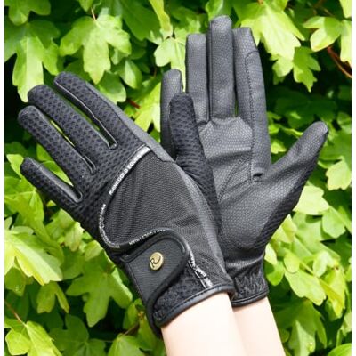 Rhinegold Honeycomb Mesh Riding Glove, Black Rhinegold Honeycomb Mesh Riding Glove, Black