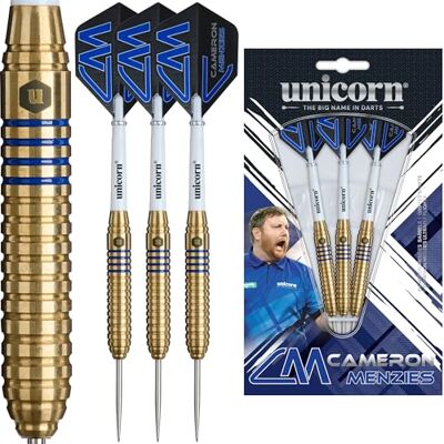 Unicorn Cameron Menzies Pro Player Brass Barrel Steel Tip Darts Set Durable Stunning Ultrafly Flights Silver Points 21 g Unicorn Cameron Menzies Pro Player Brass Barrel Steel Tip Darts Set Durable Stunning Ultrafly Flights Silver Points 21 g