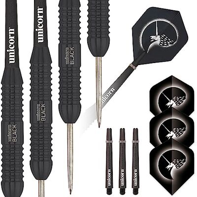 Unicorn Steel Tip Darts Set Core Plus Black Brass Barrels Style 2 22 g Unicorn Steel Tip Darts Set Core Plus Black Brass Barrels Style 2 22 g