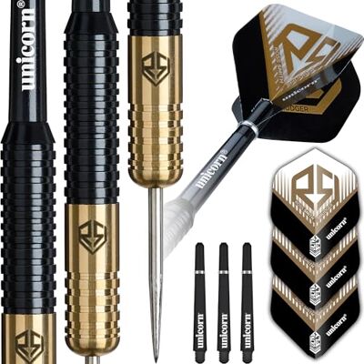 Unicorn Ross Smith Pro Player Brass Barrel Steel Tip Darts Set Durable Stunning Ultrafly Flights Silver Points Unicorn Ross Smith Pro Player Brass Barrel Steel Tip Darts Set Durable Stunning Ultrafly Flights Silver Points