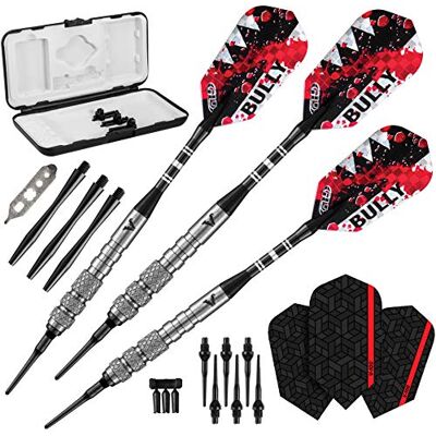 Viper by GLD Products Viper Bully 80% Tungsten Soft Tip Darts with Storage/Travel Case, Medium Knurling, 18 Grams Viper by GLD Products Viper Bully 80% Tungsten Soft Tip Darts with Storage/Travel Case, Medium Knurling, 18 Grams