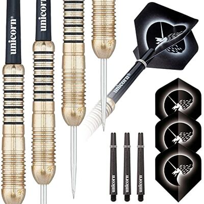 Unicorn Steel Tip Darts Set Core Authentic 100% Brass Barrels 20g, 21g, 22g, 23g, 24g or 25g Unicorn Steel Tip Darts Set Core Authentic 100% Brass Barrels 20g, 21g, 22g, 23g, 24g or 25g
