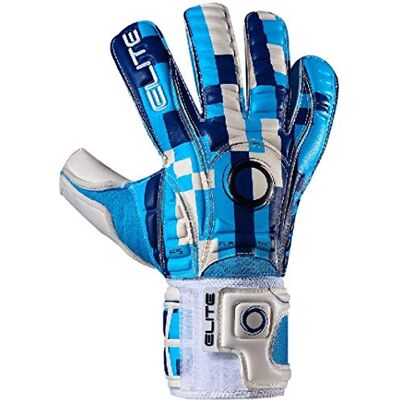 Elite Sports Goalkeeper Gloves with Double Wrapped Thumb and Durable Latex. Reinforced Backing Foam on the Shock Zone with AVM Fabric and 4 Removable Finger Protectors for Extra Finger Support. Elite Sports Goalkeeper Gloves with Double Wrapped Thumb and Durable Latex. Reinforced Backing Foam on the Shock Zone with AVM Fabric and 4 Removable Finger Protectors for Extra Finger Support.