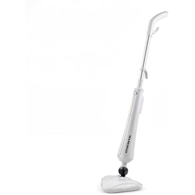 OVENTE Electric Steam Mop Cleaner, 1300W Steamer for Cleaning Tiles and Hardwood Floors with Swivel Head, Refillable Water Tank and Microfiber Pad, Great for Sanitizing Flat Surfaces, White ST405W OVENTE Electric Steam Mop Cleaner, 1300W Steamer for Cleaning Tiles and Hardwood Floors with Swivel Head, Refillable Water Tank and Microfiber Pad, Great for Sanitizing Flat Surfaces, White ST405W