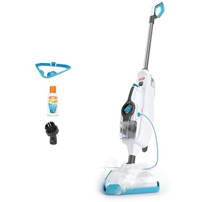 Vax Steam Fresh Combi Classic Steam Cleaner, Portable Handheld and Floor Steam Mop, Detergent and 10 Accessories for the Oven, Bathroom and Home, Easy to Carry, 1600W, 3.7kg, White & Blue, S86-SF-CC Vax Steam Fresh Combi Classic Steam Cleaner, Portable Handheld and Floor Steam Mop, Detergent and 10 Accessories for the Oven, Bathroom and Home, Easy to Carry, 1600W, 3.7kg, White & Blue, S86-SF-CC