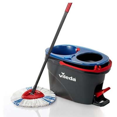 Vileda H2PrO Spin Mop & Bucket Set Separates Clean & Dirty Water Vileda H2PrO Spin Mop & Bucket Set Separates Clean & Dirty Water