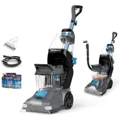 Vax SpinScrub Power Carpet Cleaner Machine, Rug, Upholstery, Car, Stair Upright Shampooer Washer. Handheld Spot Cleaning, Wash Tool, Additional Solution, 1200W, Grey/Cyan, CDCW-SSXD Vax SpinScrub Power Carpet Cleaner Machine, Rug, Upholstery, Car, Stair Upright Shampooer Washer. Handheld Spot Cleaning, Wash Tool, Additional Solution, 1200W, Grey/Cyan, CDCW-SSXD