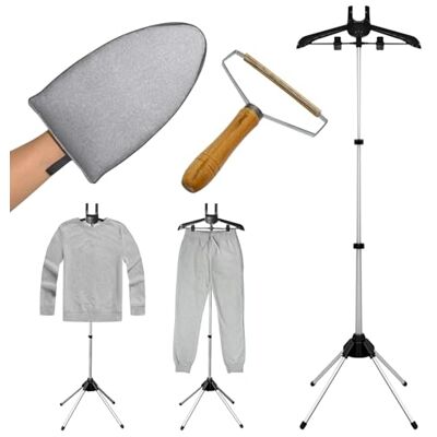 TONINT Garment hanger for steaming clothes with Ironing Gloves,Steam rack for clothes,Handheld garment steamer rack,Clothes hanger for steam ironing,Steam stand clothes,Steam iron steamer hanger standing TONINT Garment hanger for steaming clothes with Ironing Gloves,Steam rack for clothes,Handheld garment steamer rack,Clothes hanger for steam ironing,Steam stand clothes,Steam iron steamer hanger standing