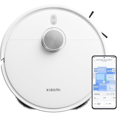 Xiaomi S40 Pro Robot Vacumm Cleaner with Mop, 15000Pa, Dual Extendable Arms Dual Anti-Tangle System, Wide-angle Obstacle Avoidance, Smart Carpet Recognition, Automatic Mop Lfting, App & Voice control Xiaomi S40 Pro Robot Vacumm Cleaner with Mop, 15000Pa, Dual Extendable Arms Dual Anti-Tangle System, Wide-angle Obstacle Avoidance, Smart Carpet Recognition, Automatic Mop Lfting, App & Voice control