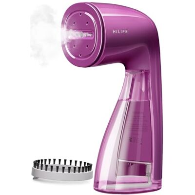 HiLIFE Steamer for Clothes, 1100W Clothes Steamer with Large 300ml Tank, Handheld Clothing Steamer, Fabric Wrinkle Remover, Portable & Compact Travel Size Garment Steamer ONLY FOR 120V(Orchid Purple) HiLIFE Steamer for Clothes, 1100W Clothes Steamer with Large 300ml Tank, Handheld Clothing Steamer, Fabric Wrinkle Remover, Portable & Compact Travel Size Garment Steamer ONLY FOR 120V(Orchid Purple)