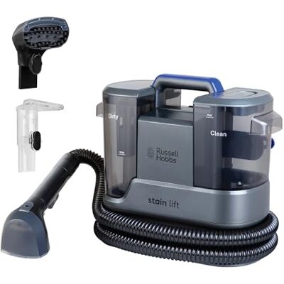 Russell Hobbs Cold Spot Cleaner Carpet Washer 1500ml Water Tank Stain Remover, Cleans Spills from Carpets, Stairs, Upholstery & Car Seats, 400W Power, 3x Accessories Included, 5m Cord RHSC8001 Russell Hobbs Cold Spot Cleaner Carpet Washer 1500ml Water Tank Stain Remover, Cleans Spills from Carpets, Stairs, Upholstery & Car Seats, 400W Power, 3x Accessories Included, 5m Cord RHSC8001