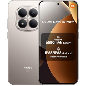 Xiaomi Redmi Note 15 Pro 5G, Smartphone 8+512 GB, Massive 6580mAh Battery, IP66/IP68, New 200MP Camera, 6.83" AMOLED Display, Titanium Color, Warranty 2 years, Charger Not Included Xiaomi Redmi Note 15 Pro 5G, Smartphone 8+512 GB, Massive 6580mAh Battery, IP66/IP68, New 200MP Camera, 6.83" AMOLED Display, Titanium Color, Warranty 2 years, Charger Not Included